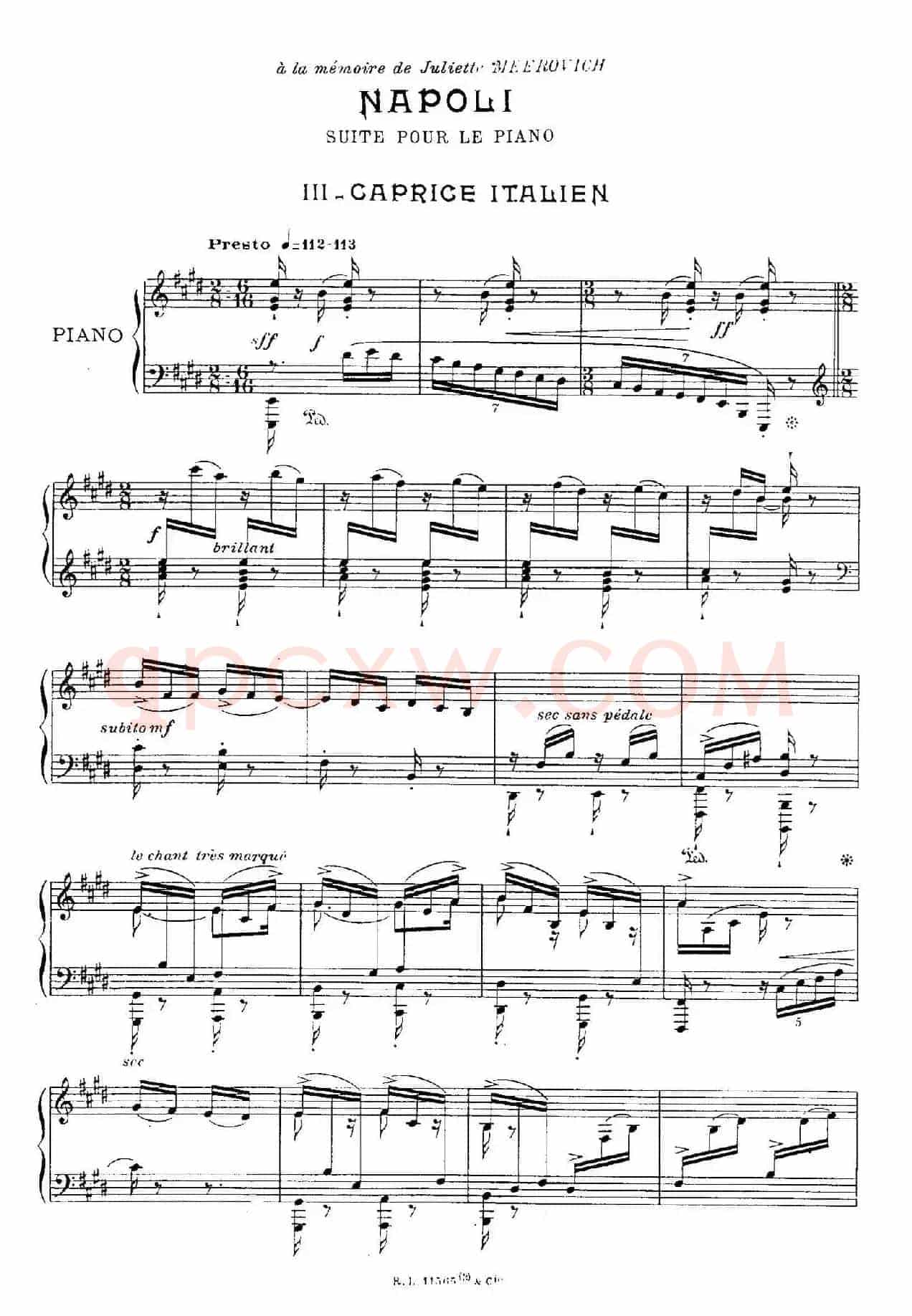 Suite Napoli (拿波里组曲)(3. 意大利随想曲 Caprice Italien)