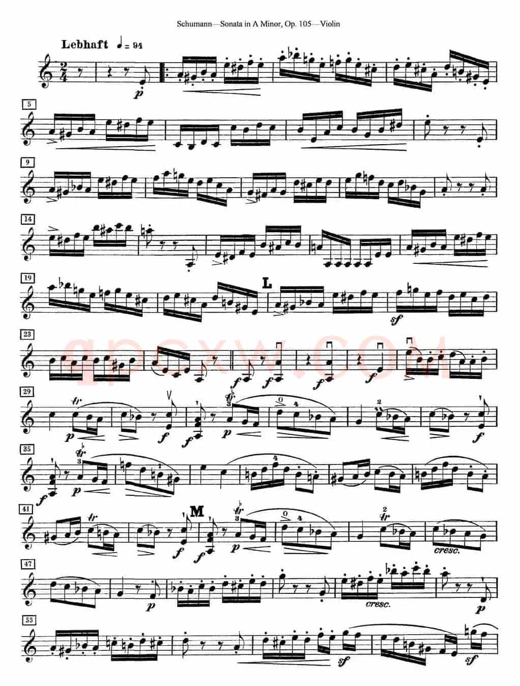 Violin Sonata in A minor Op.105