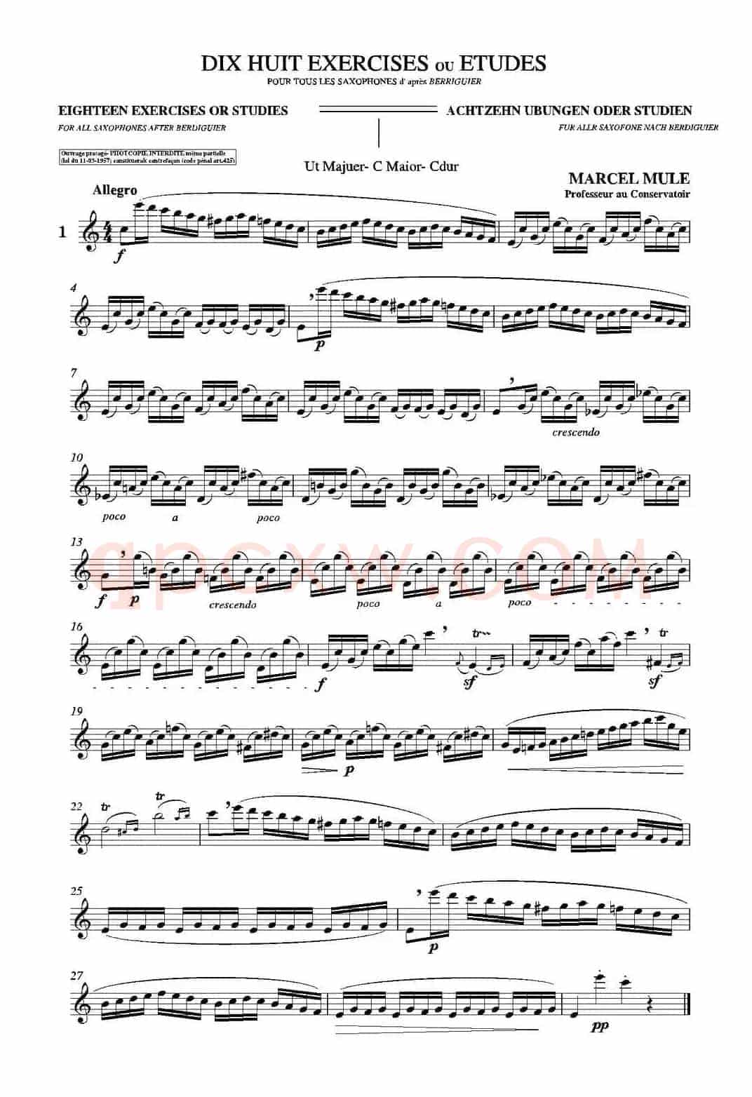 18 Exercicios ou Estudos de Marcel Mule - Enelruy Lira(马瑟·穆勒18首练习曲—1)