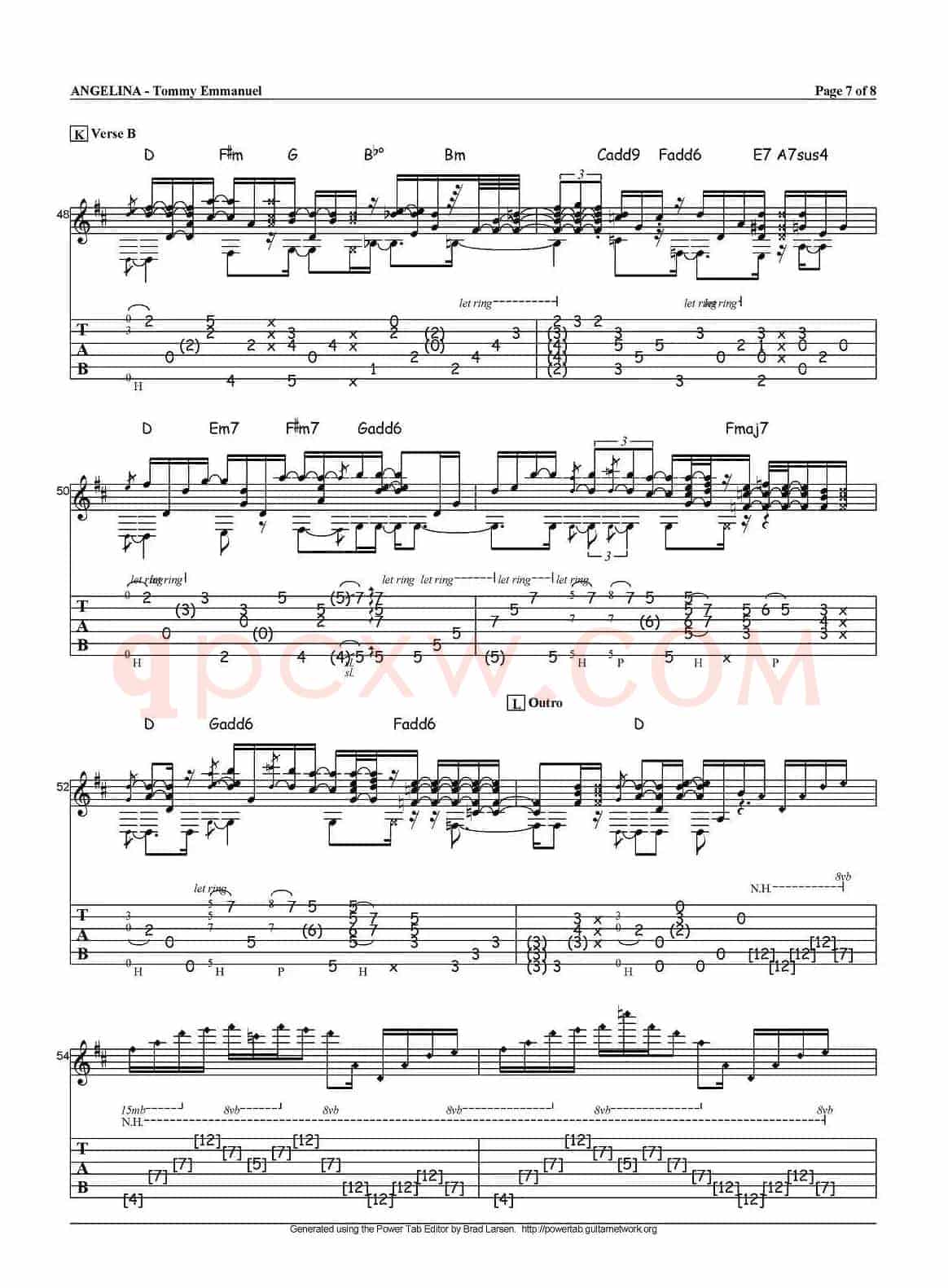tommy emmanuel：angelina（指弹吉他）