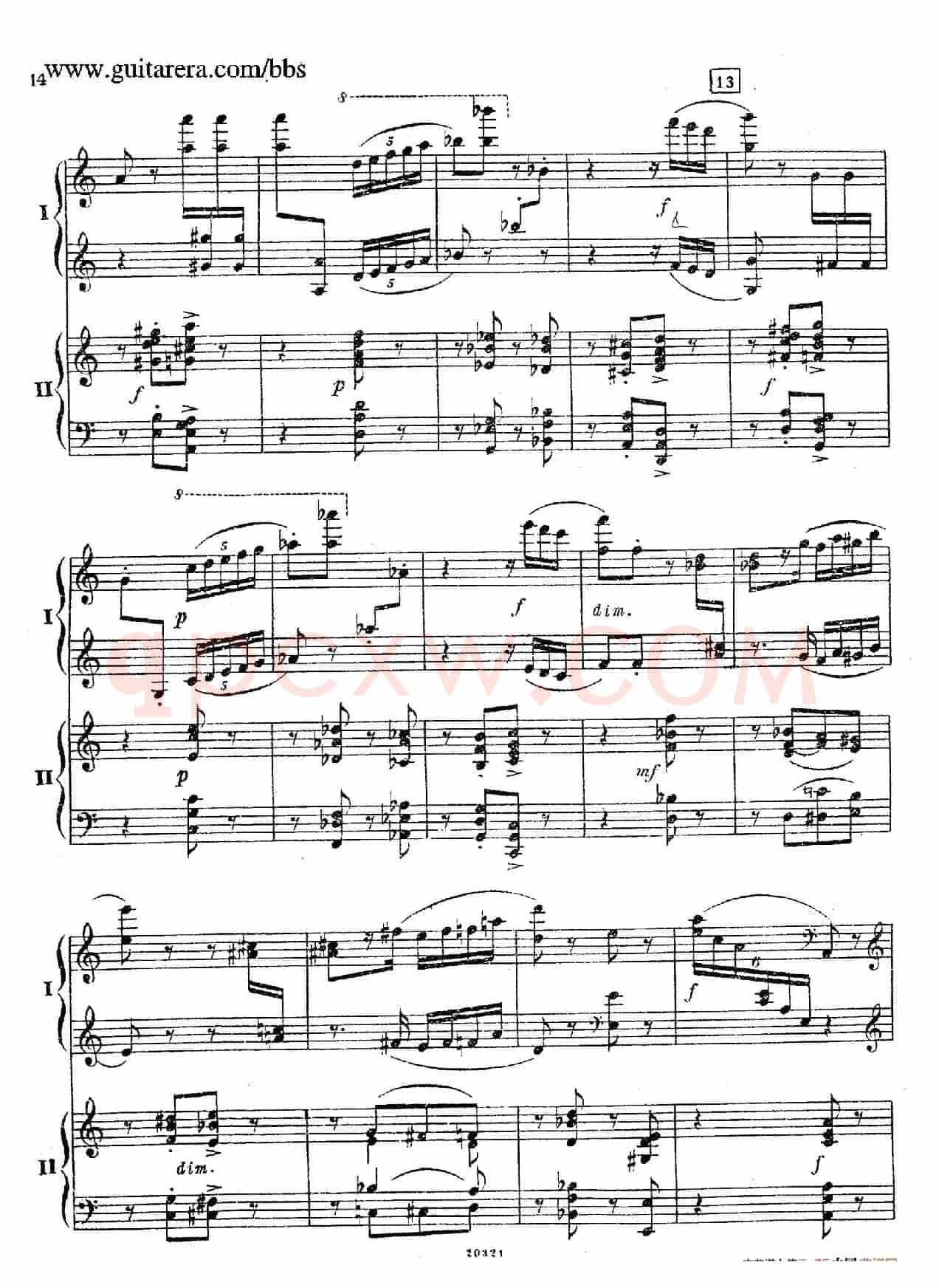 Rhapsody On A Theme Of Paganini Op.43(帕格尼尼主题狂想曲·双钢琴)(P1——20)