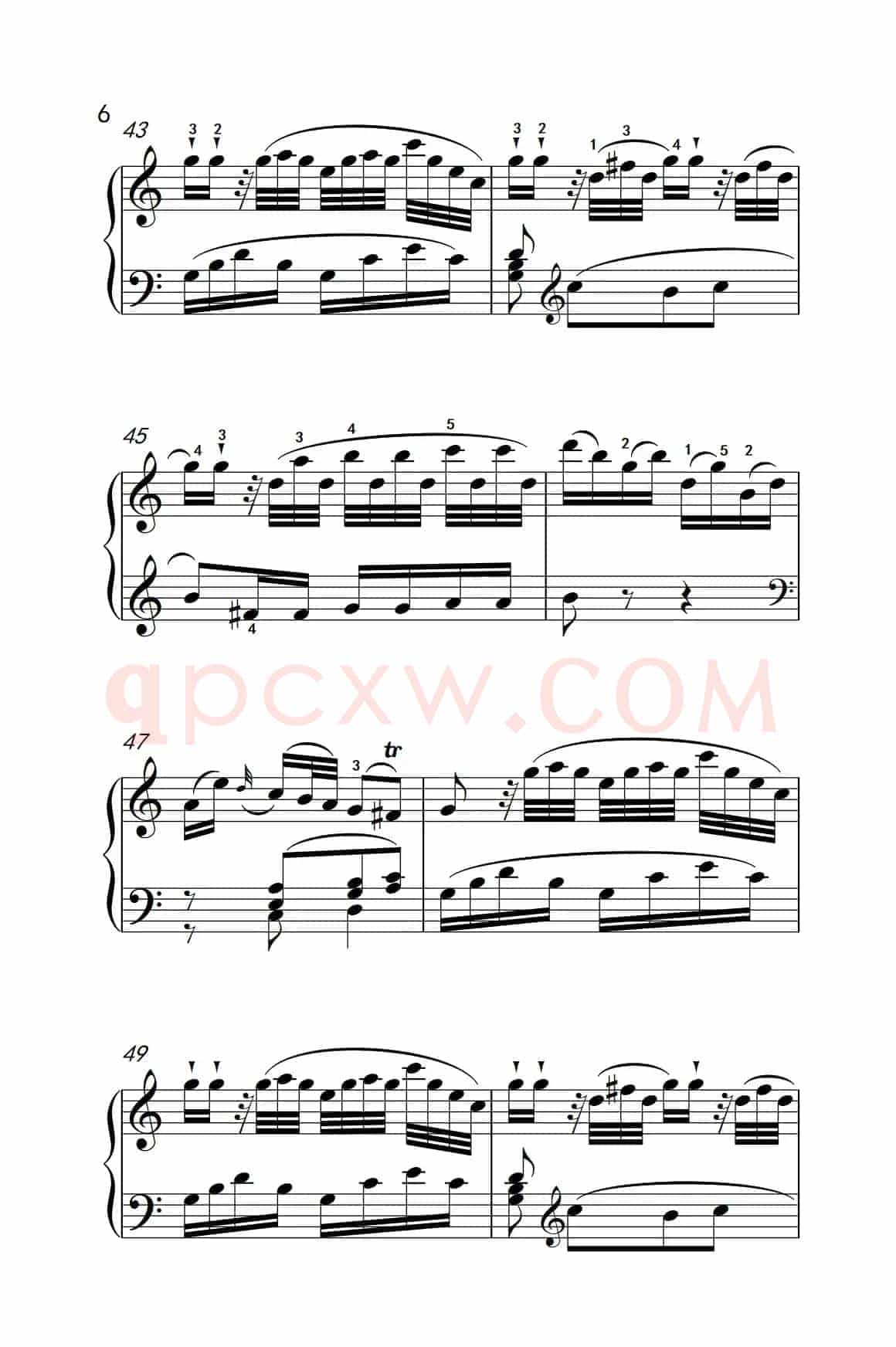 第八级1.C大调奏鸣曲 第一乐章 K.330（中央音乐学院 钢琴（业余）考级教程 7-9级）