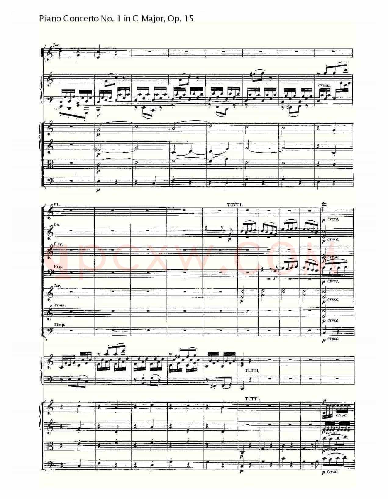 C大调钢琴第一协奏曲 Op.15 第三乐章