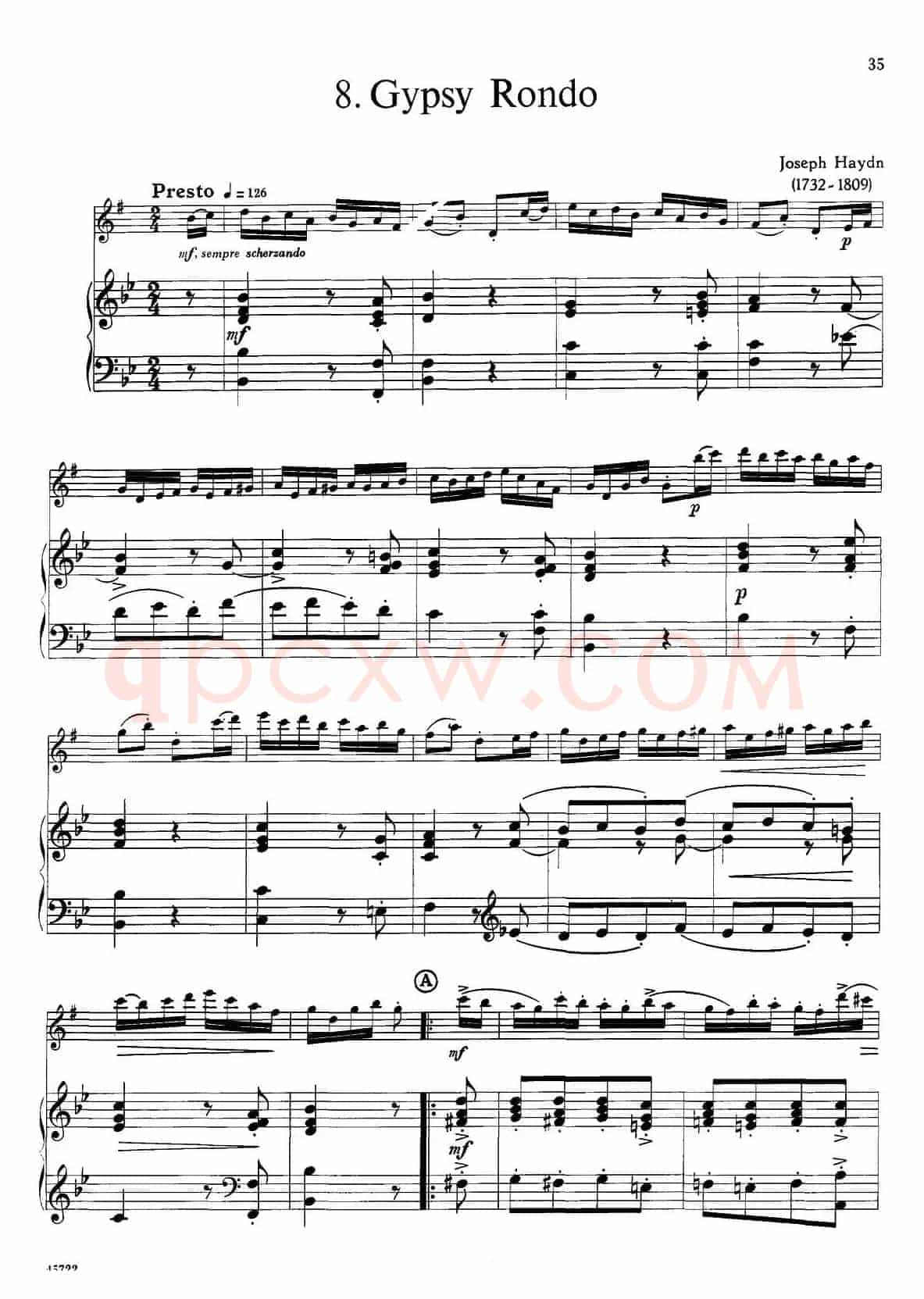 15首古典萨克斯独奏曲：8、Gypsy Rondo（中音萨克斯+钢琴伴奏）