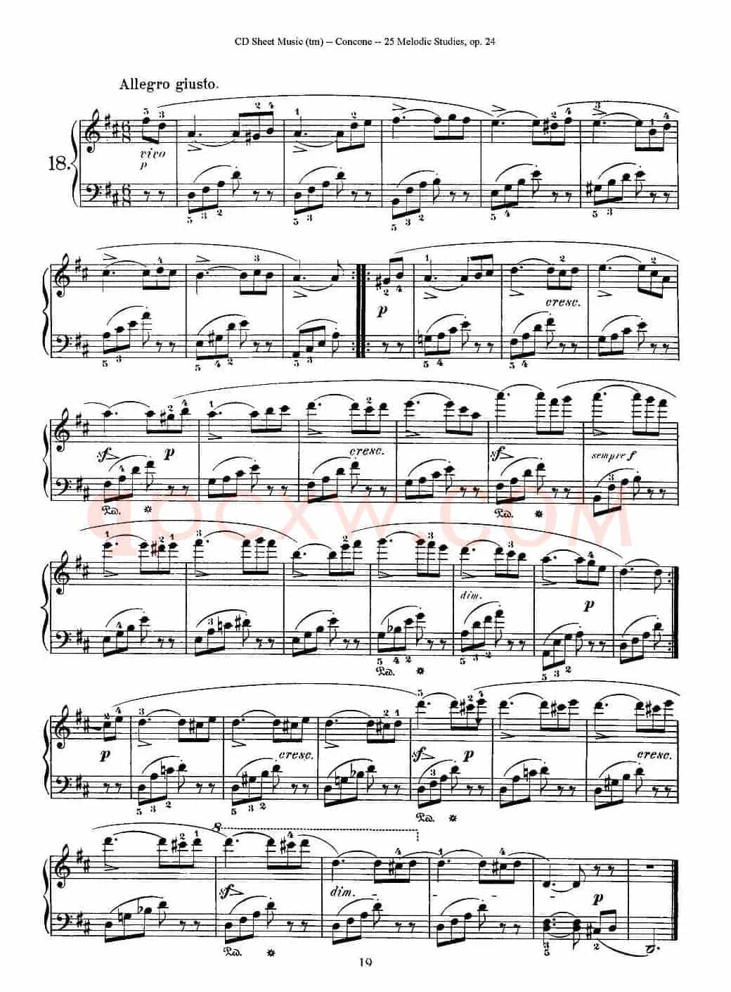 Concone - 25 Melodic Studies easy and progressive（16—20）