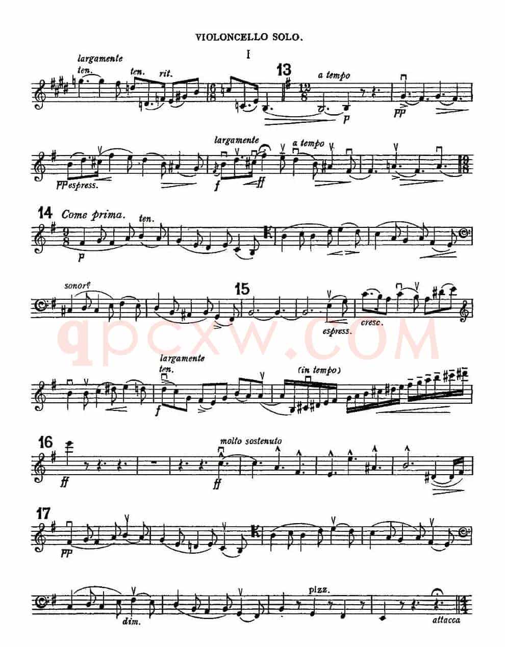 Edward Elgar Concerto e Minor Op85 For Cello（Cel）