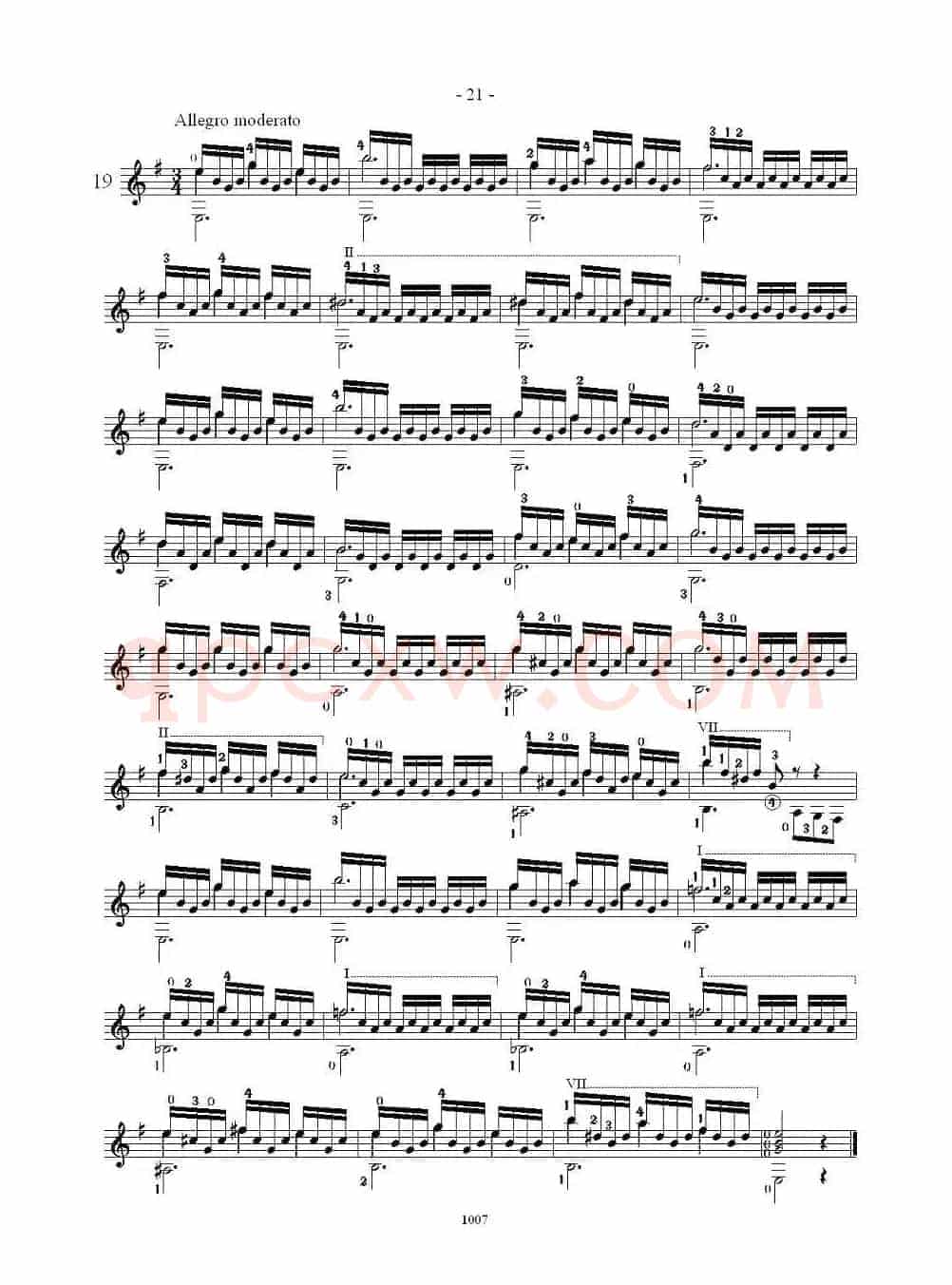 卡尔卡席25首练习曲之16——20