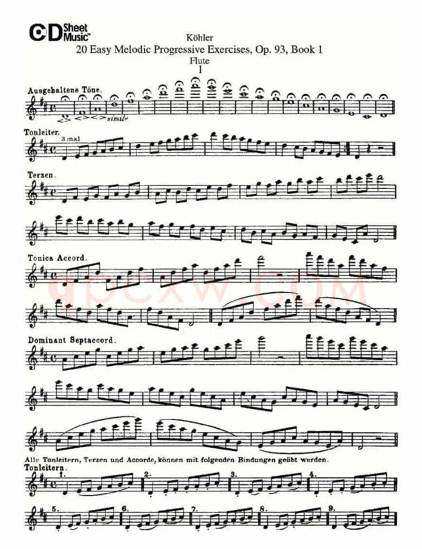 柯勒练习曲作品93号（一）