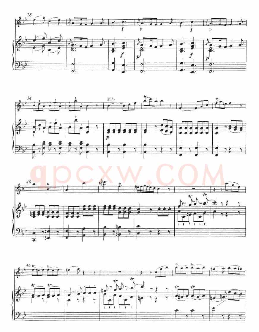 降B大调回旋曲（小提琴+钢琴伴奏）