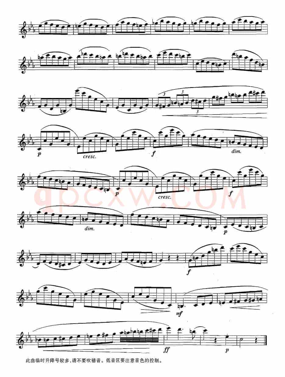 萨克斯练习曲合集（3—46）c小调快速练习