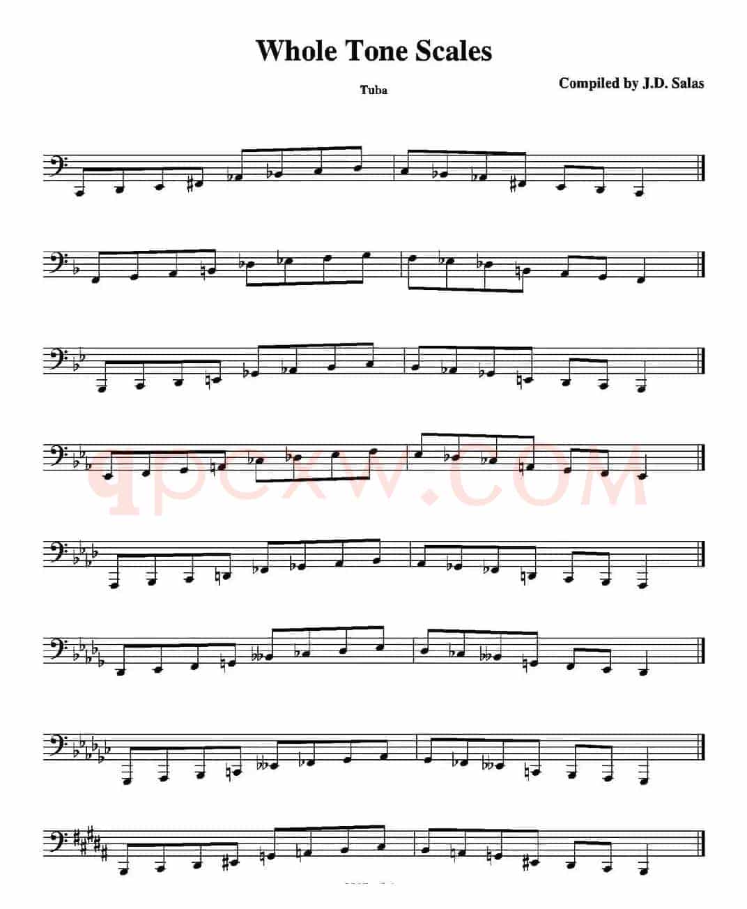 Whole-Tone Scales - Tuba（大号练习教材选曲）