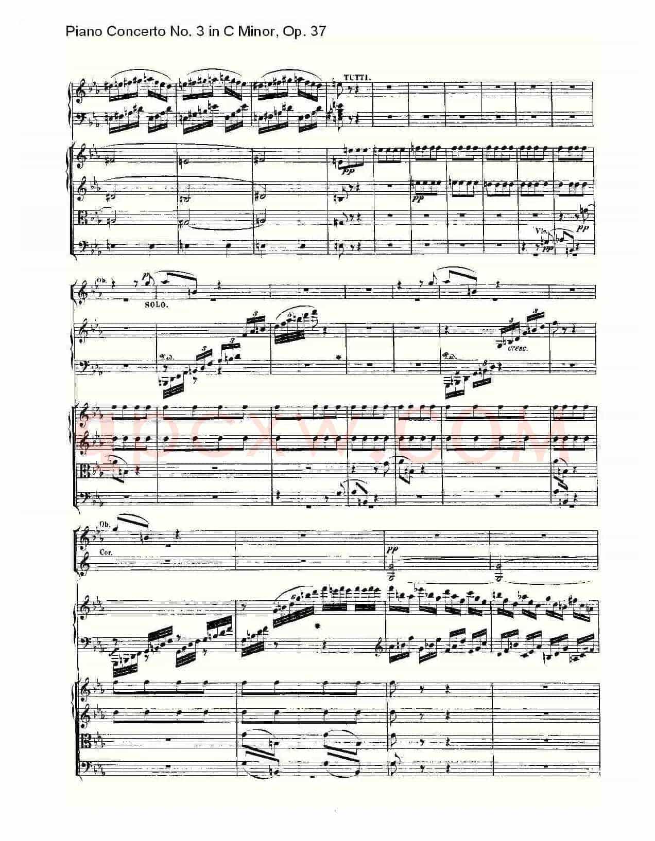 C小调钢琴第三协奏曲 Op.37 第三乐章