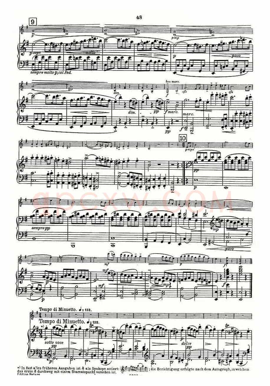 Mozart - Violin Sonata No.4, KV. 304（第四小提琴奏鸣曲）
