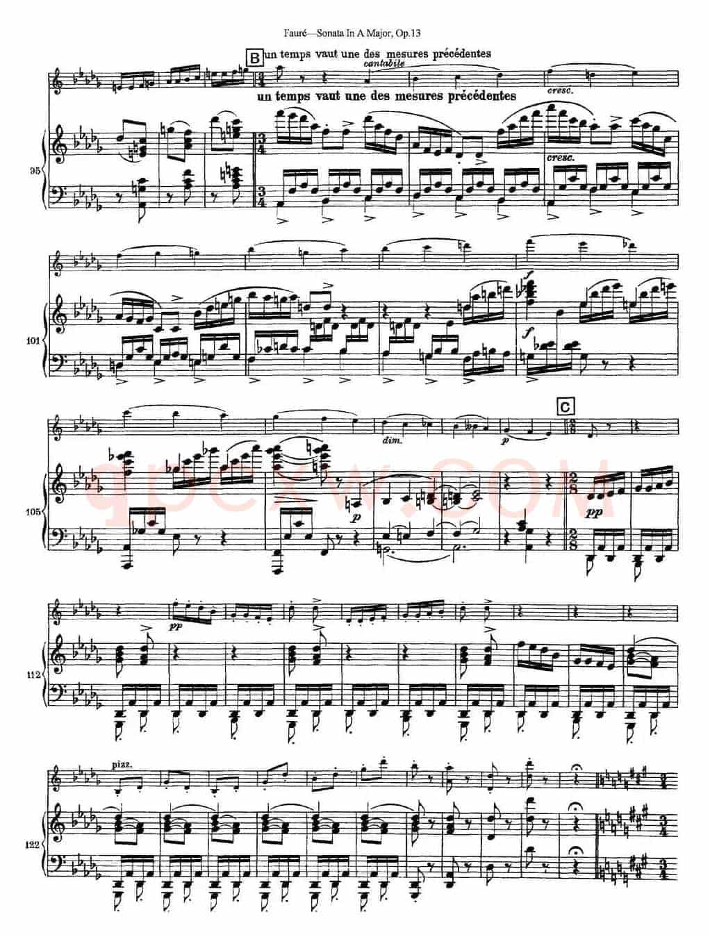 Violin Sonata No.1 Op.13（小提琴+钢琴伴奏）