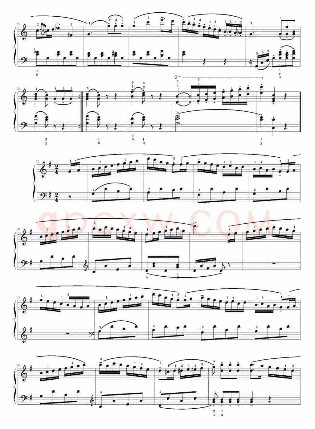库劳C大调钢琴小奏鸣曲（Op.55，No.2）（足球小将制谱版）
