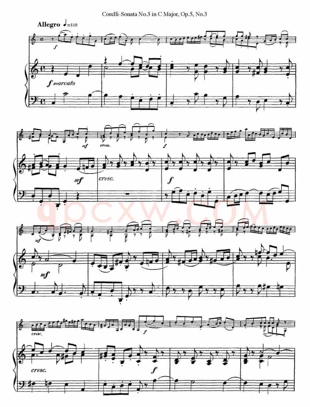 Sonata No.3 in C MajorOp.5 No.3（小提琴+钢琴伴奏）