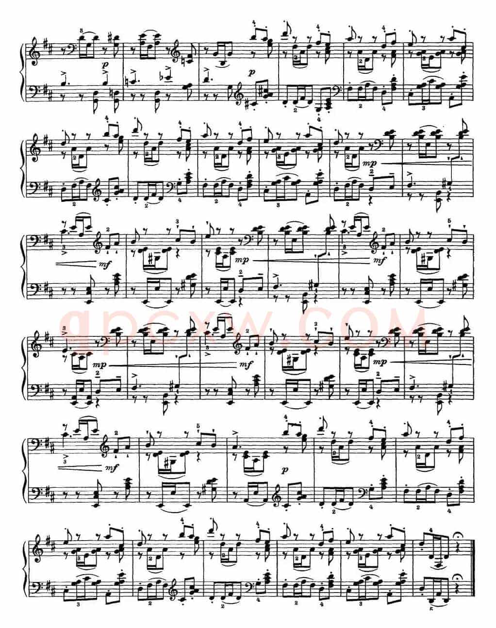 柴可夫斯基18首钢琴小品Op.72（16.Valse a cinq temps）