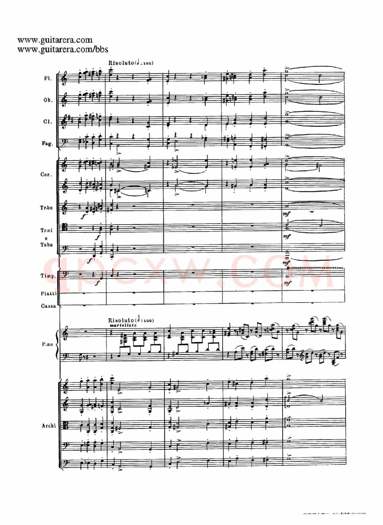 c小调第二钢琴协奏曲 Op.18（第三乐章总谱P25——37）