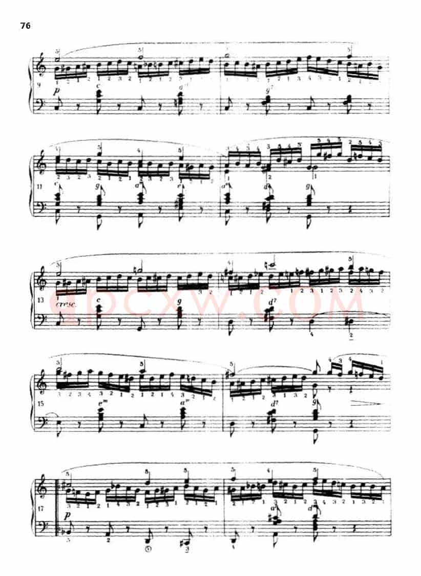 《车尔尼手风琴练习曲集》第Ⅲ册（P75—97）