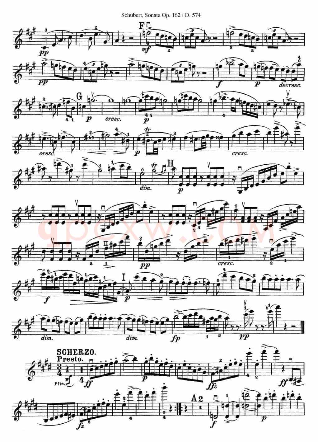 Violin Sonata in A major Op.162 D.574