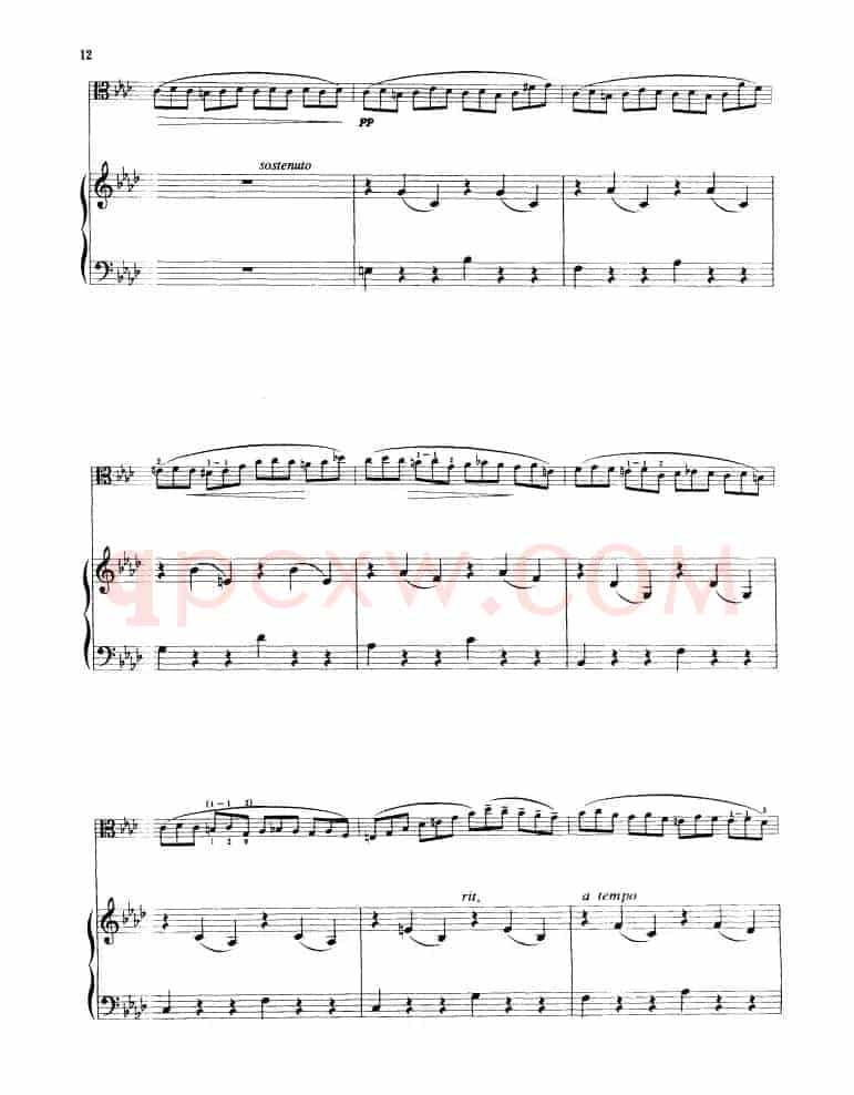 练习曲（中提琴独奏+钢琴伴奏）