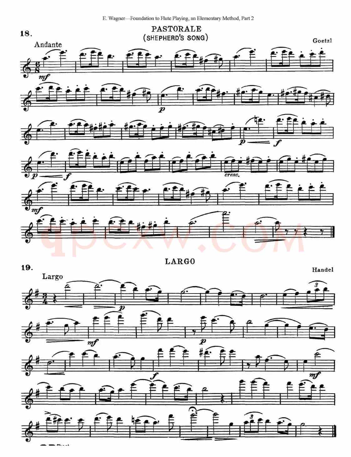 长笛演奏基础教程练习（Collection of Songs and solos）