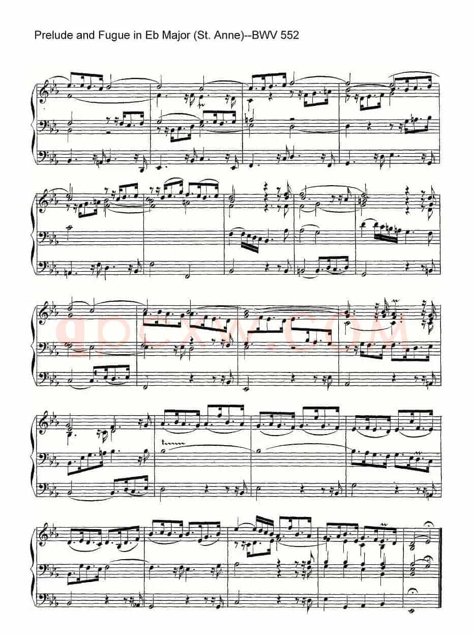 Prelude and Fugue in Eb Major (St. Anne)--BWV 552(管风琴)