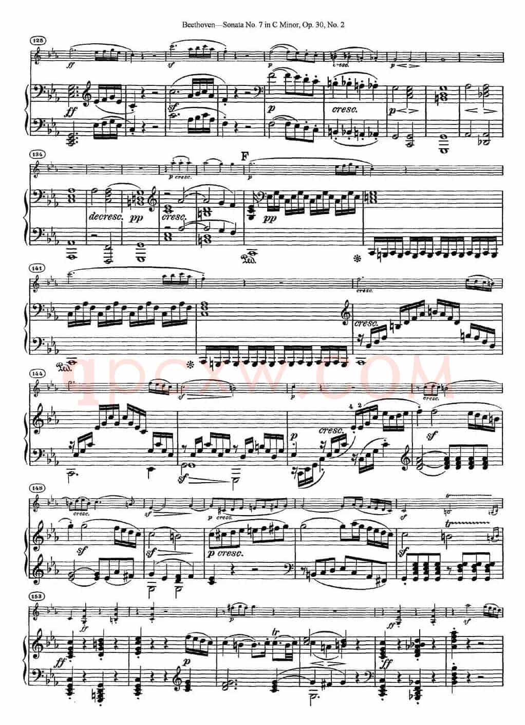 Violin Sonata No.7 in C Minor Op.30 No.2（小提琴+钢琴伴奏）