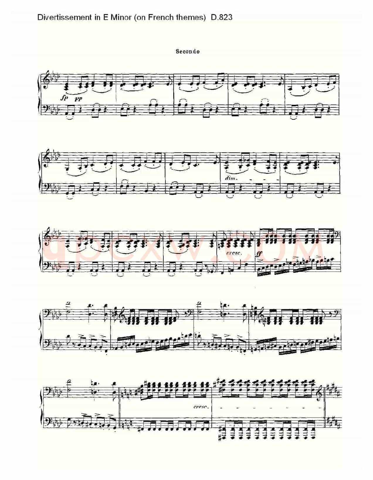 Divertissement in E Minor(on French themes)