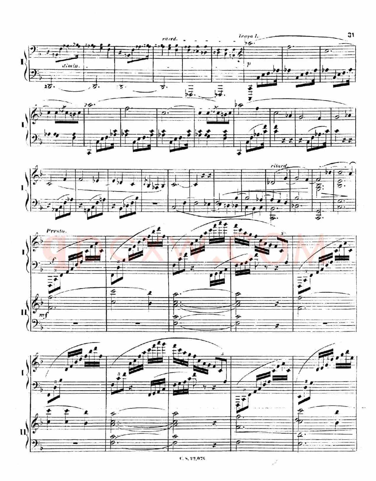 Piano Concerto No.2 in F Major Op.35(F大调第二钢琴协奏曲·Ⅰ·双钢琴)