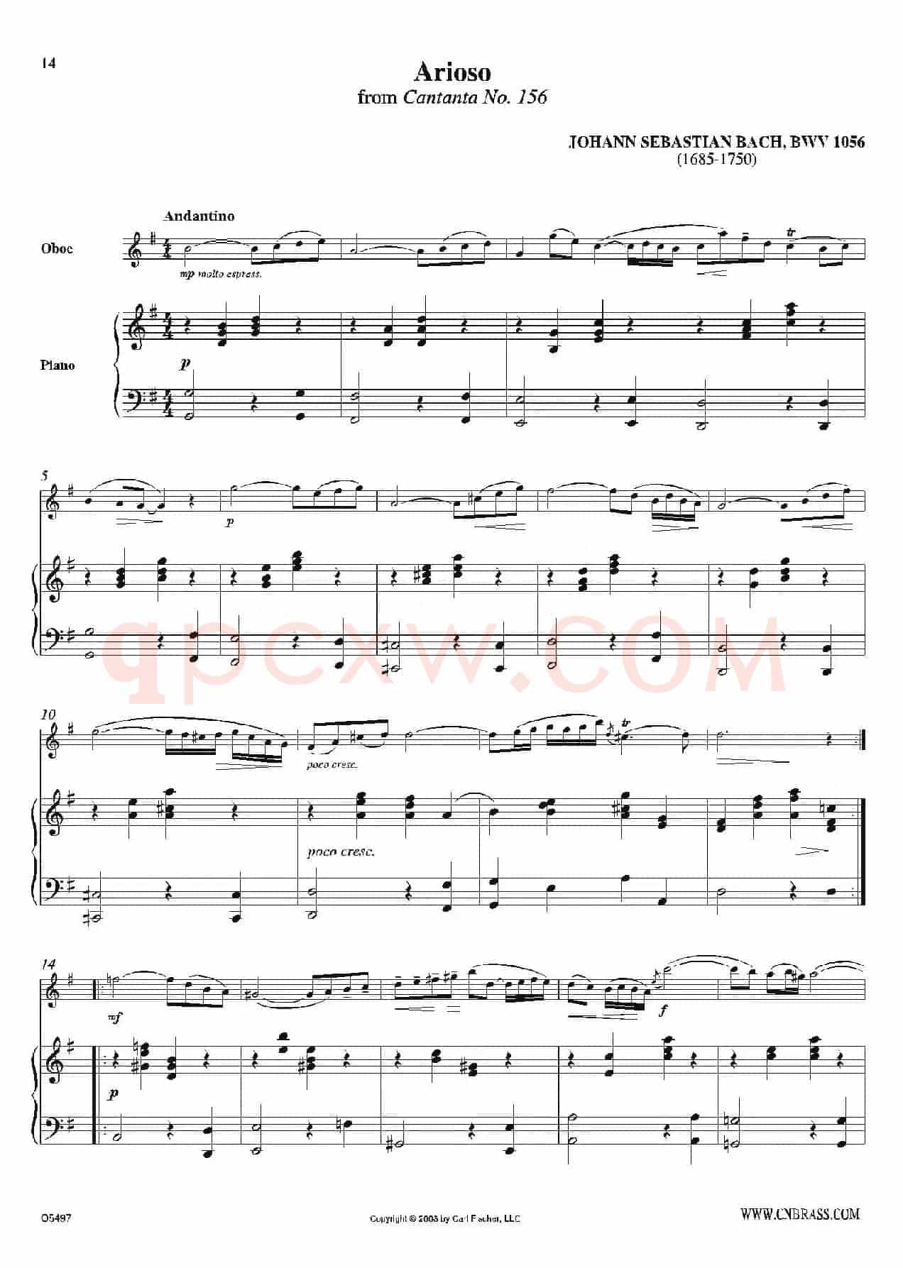 Arioso（双簧管+钢琴伴奏）