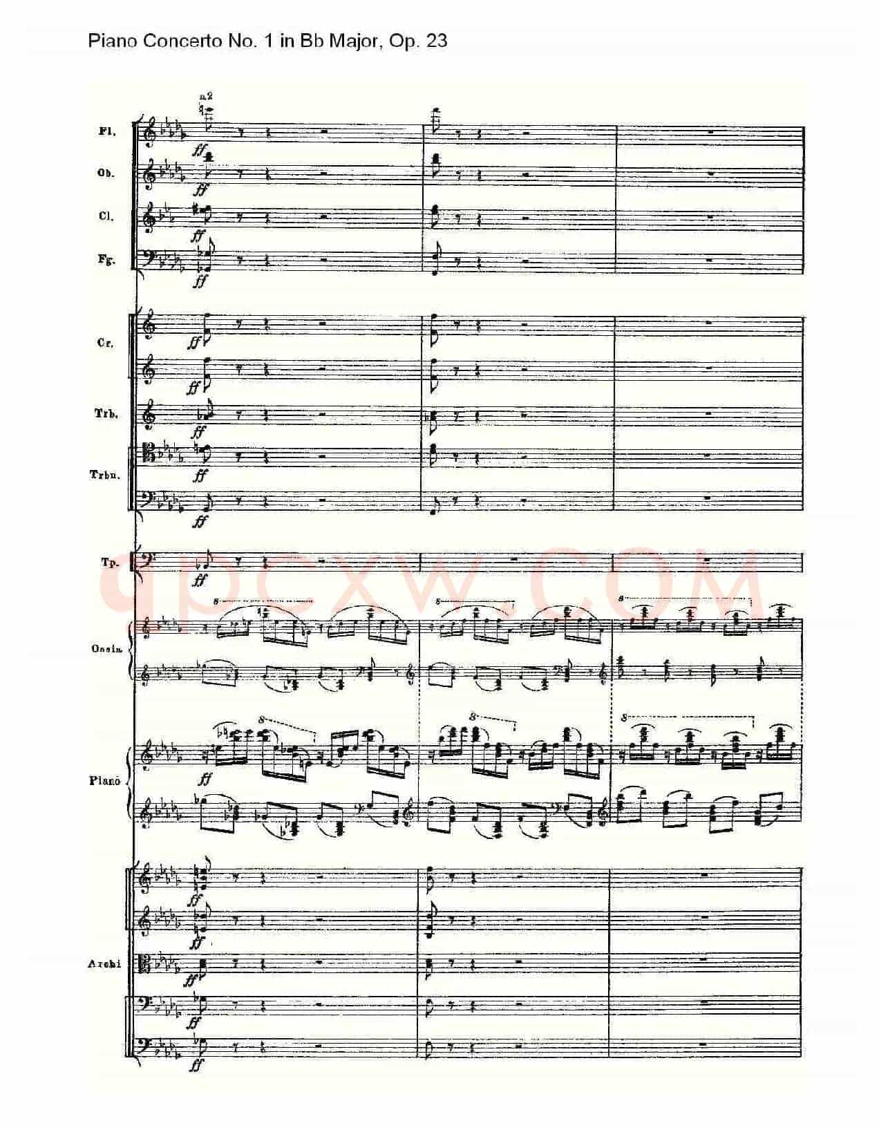 Bb大调第一钢琴协奏曲,Op.23第一乐章第二部(一)