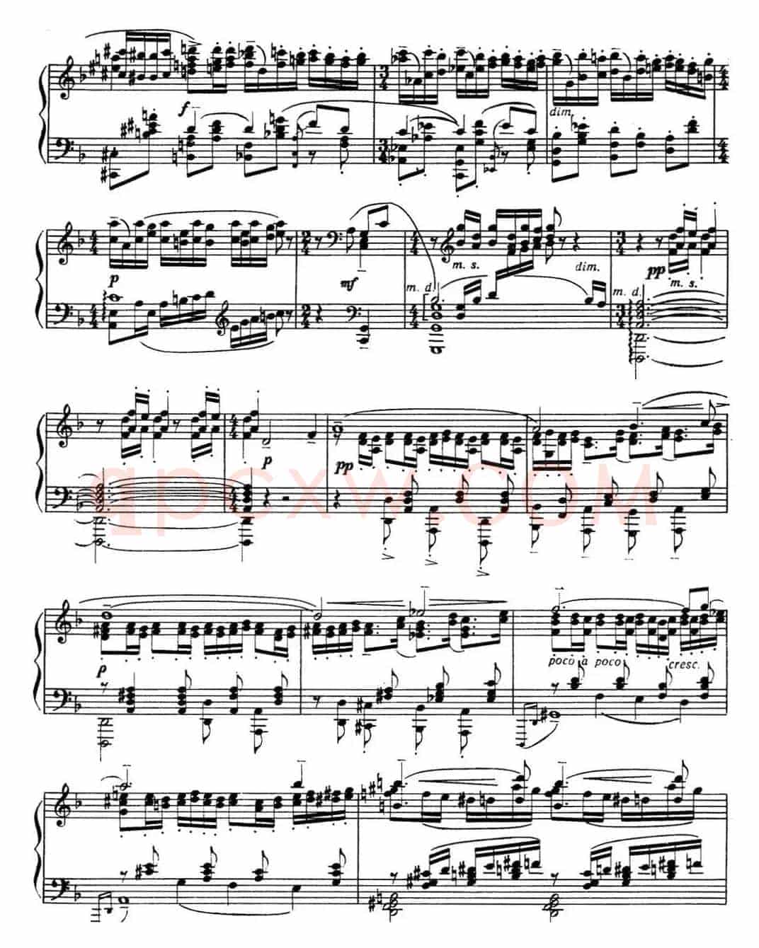 拉赫玛尼诺夫 音画练习曲4或5 Etudes tableaux Op.33 No.4
