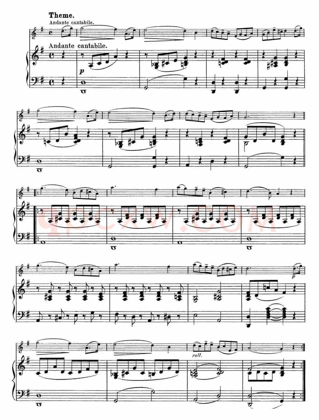 25首小提琴曲合集:Air with Variation.(小提琴+钢琴伴奏)