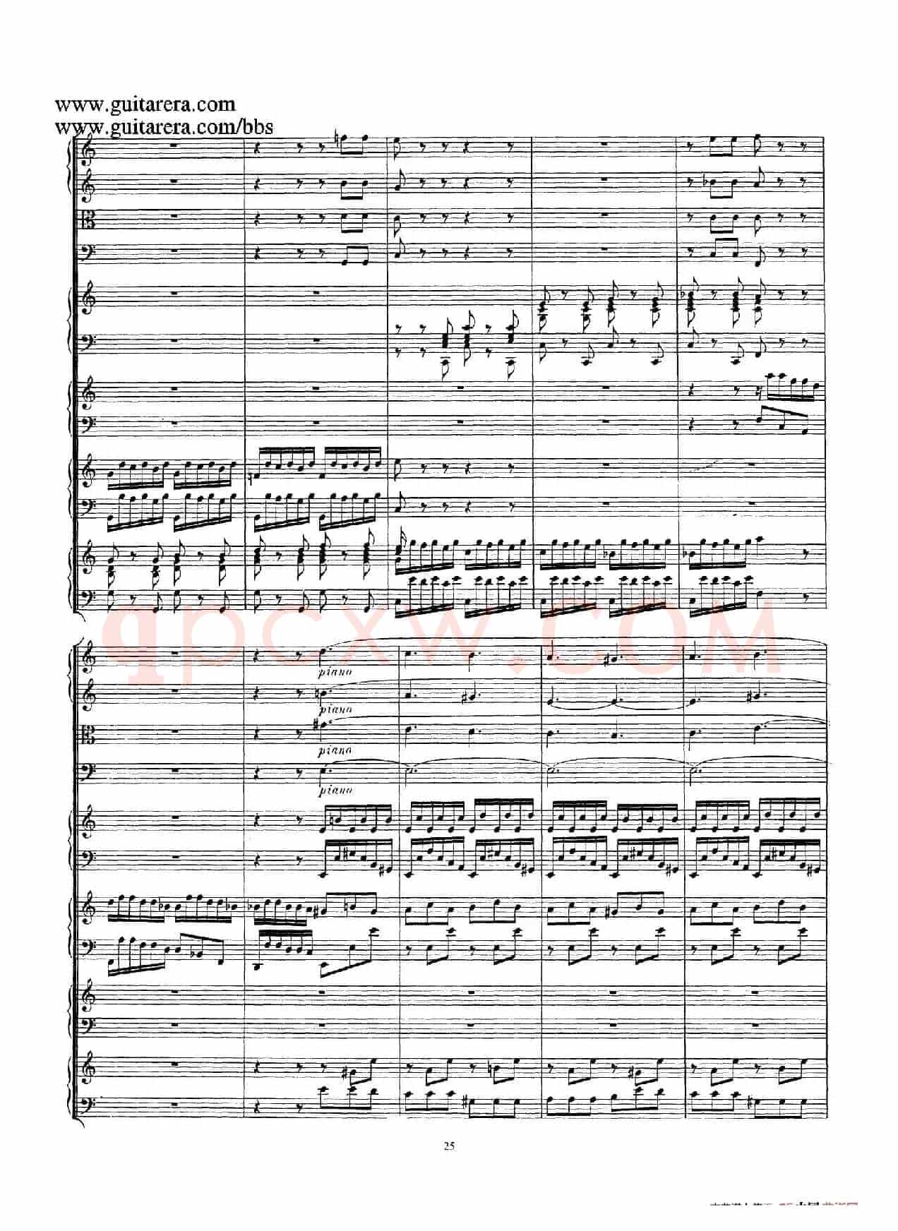 为四架古钢琴而作的a小调协奏曲 BWV 1065(总谱)