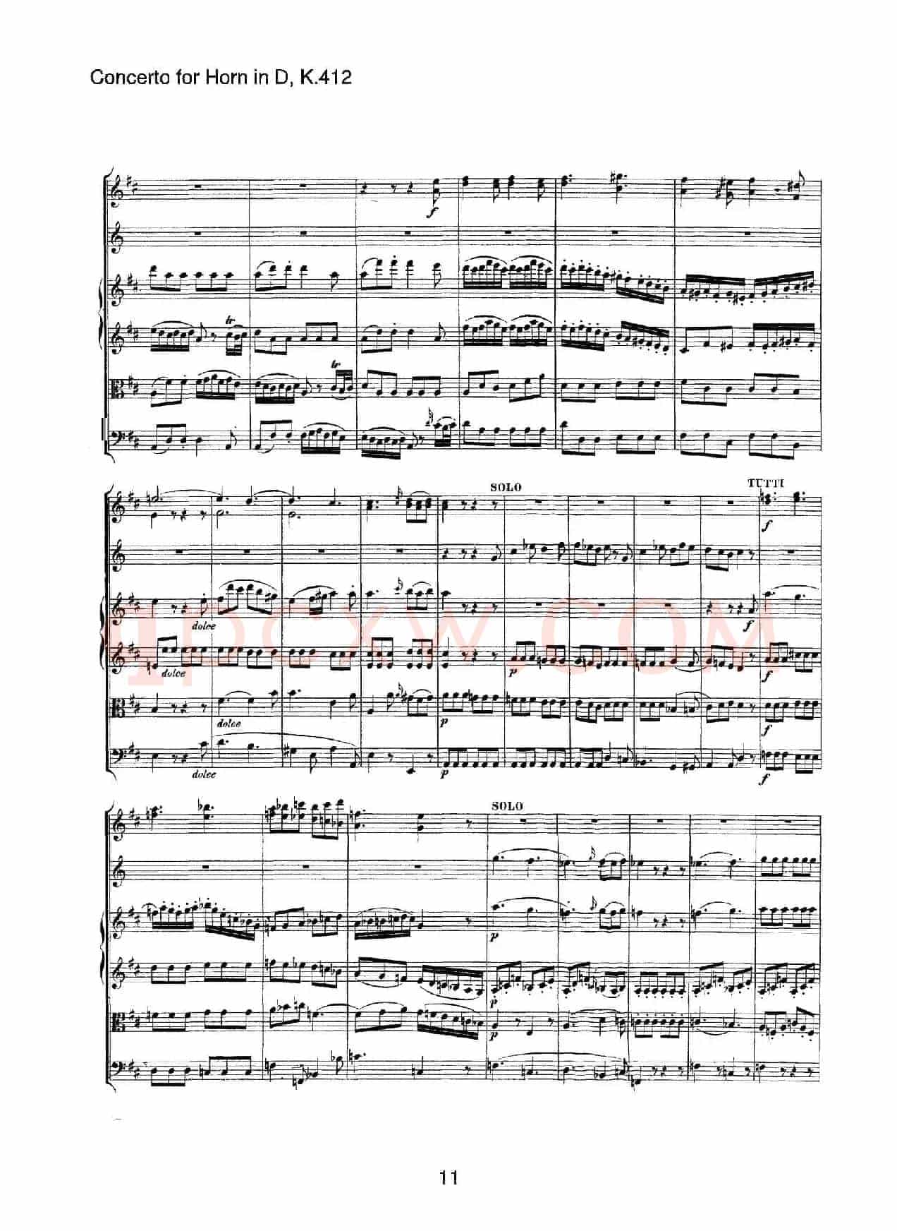 Concerto for Horn in D,K.412(D大调第一圆号协奏曲K412号作品)
