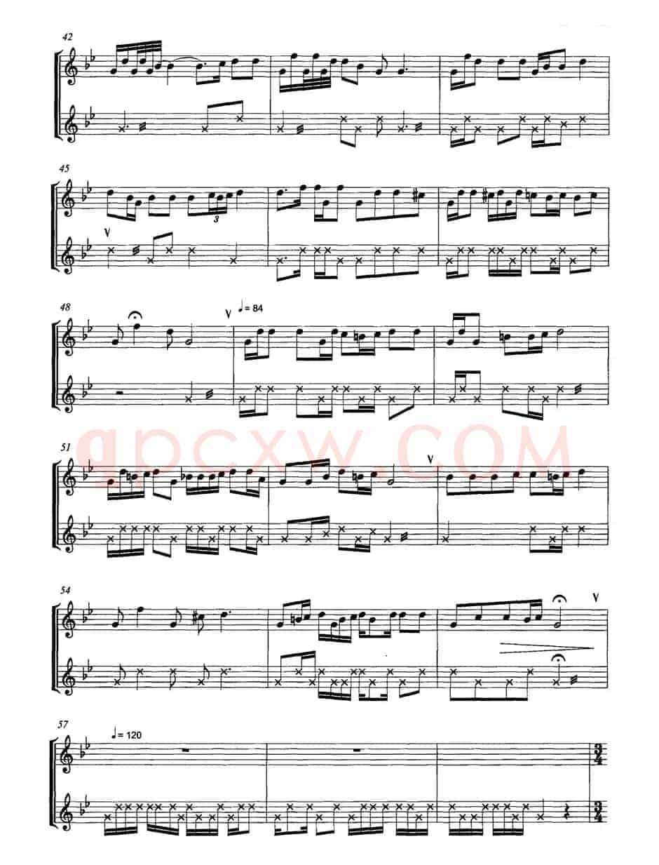 湘谣（葫芦丝+低音鼓、五线谱）