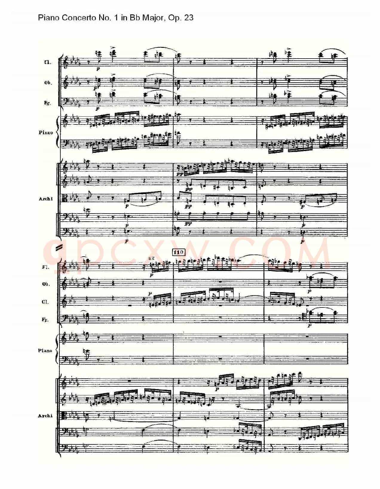 Bb大调第一钢琴协奏曲,Op.23第三乐章(一)