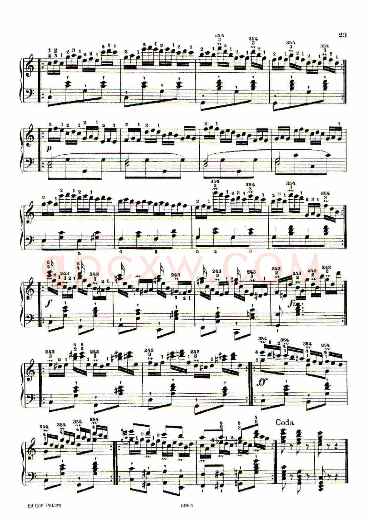 School of the Virtuoso Op.365(60首钢琴高级练习曲·8)