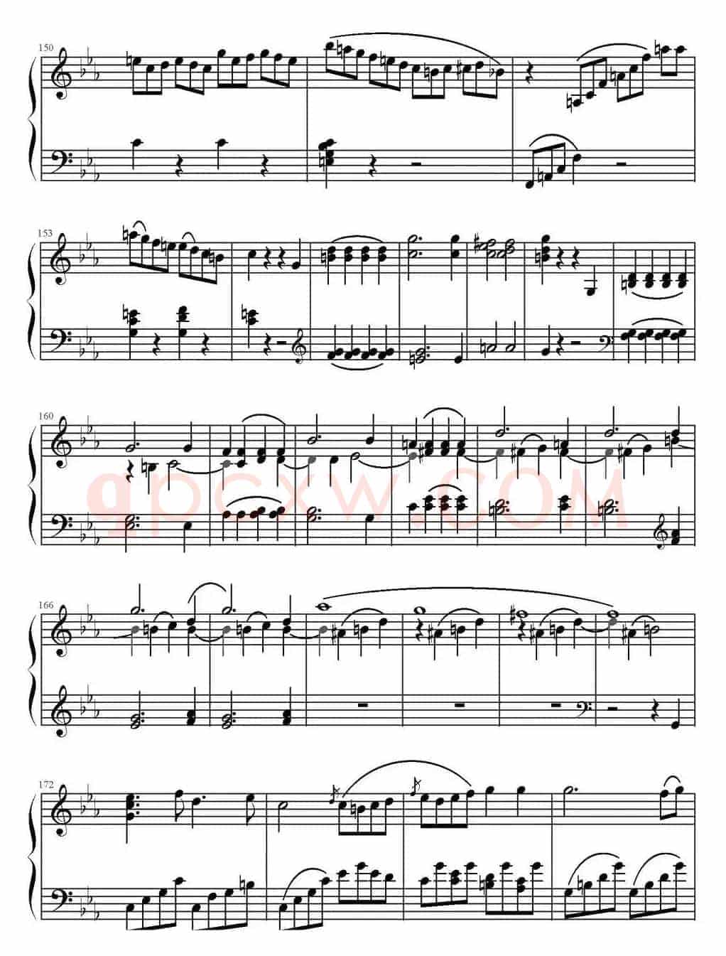 c小调第八钢琴奏鸣曲第三乐章（作品13号“悲怆”）
