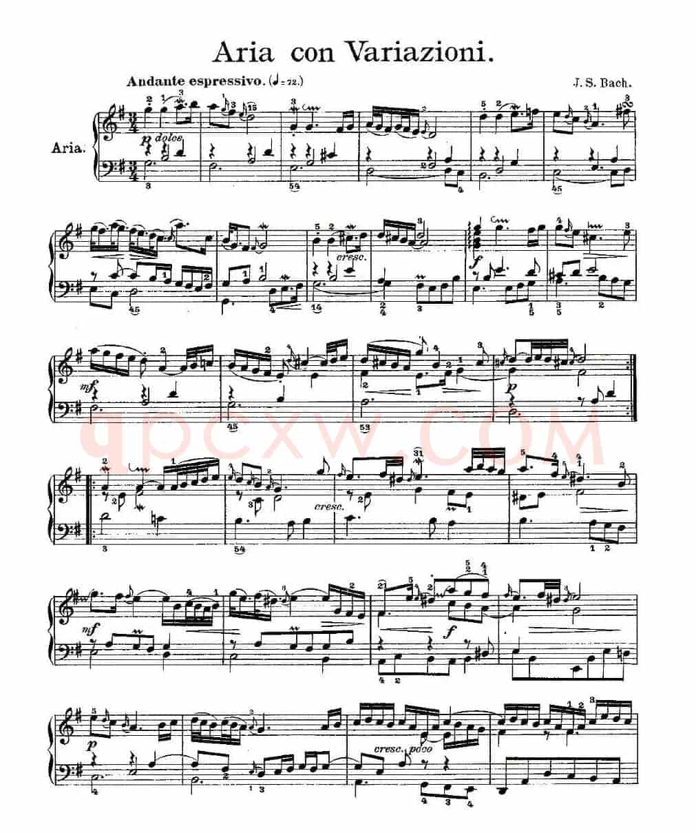 Aria con Variazioni 之一