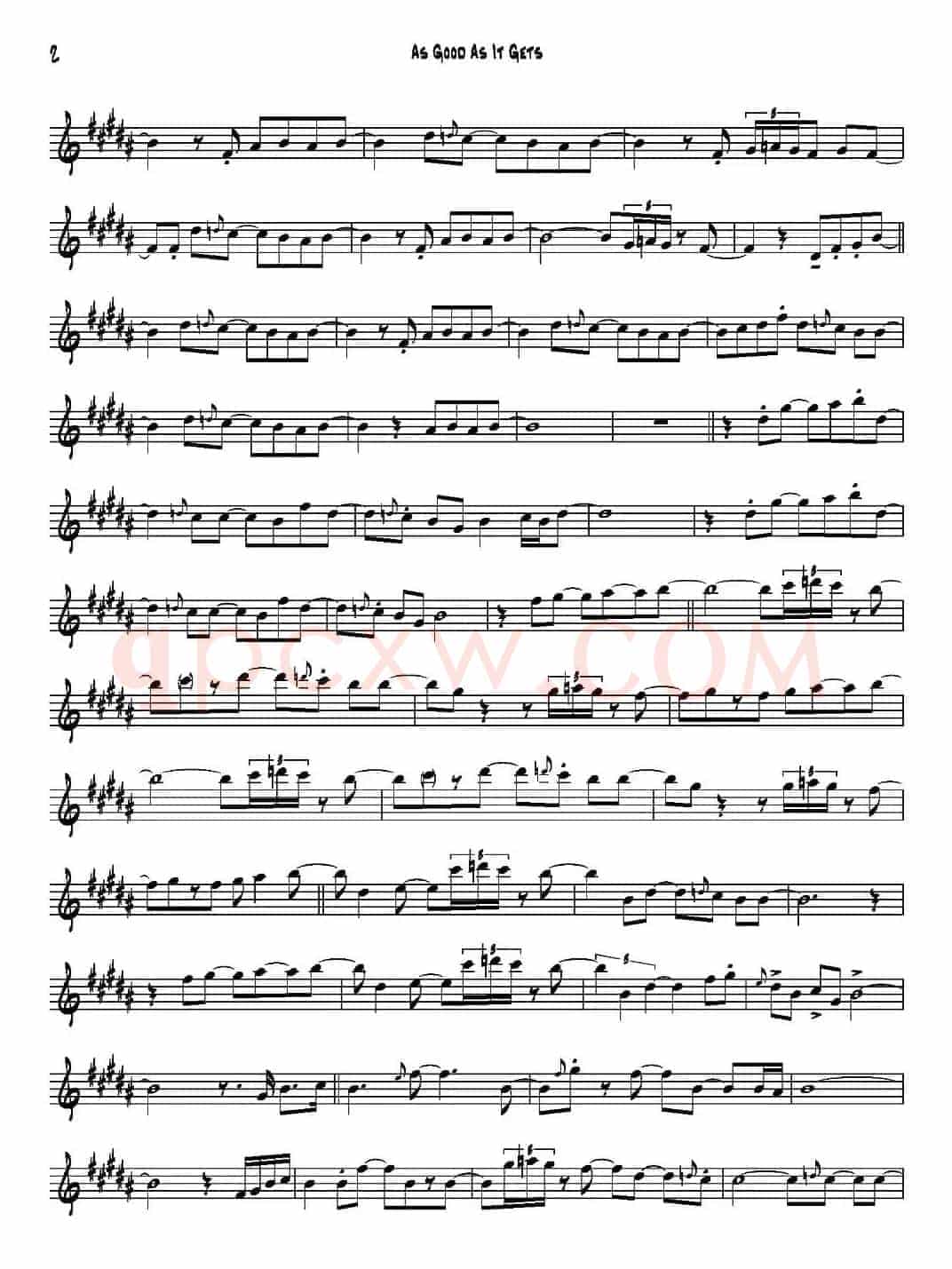 As Good As It Gets（中音萨克斯）