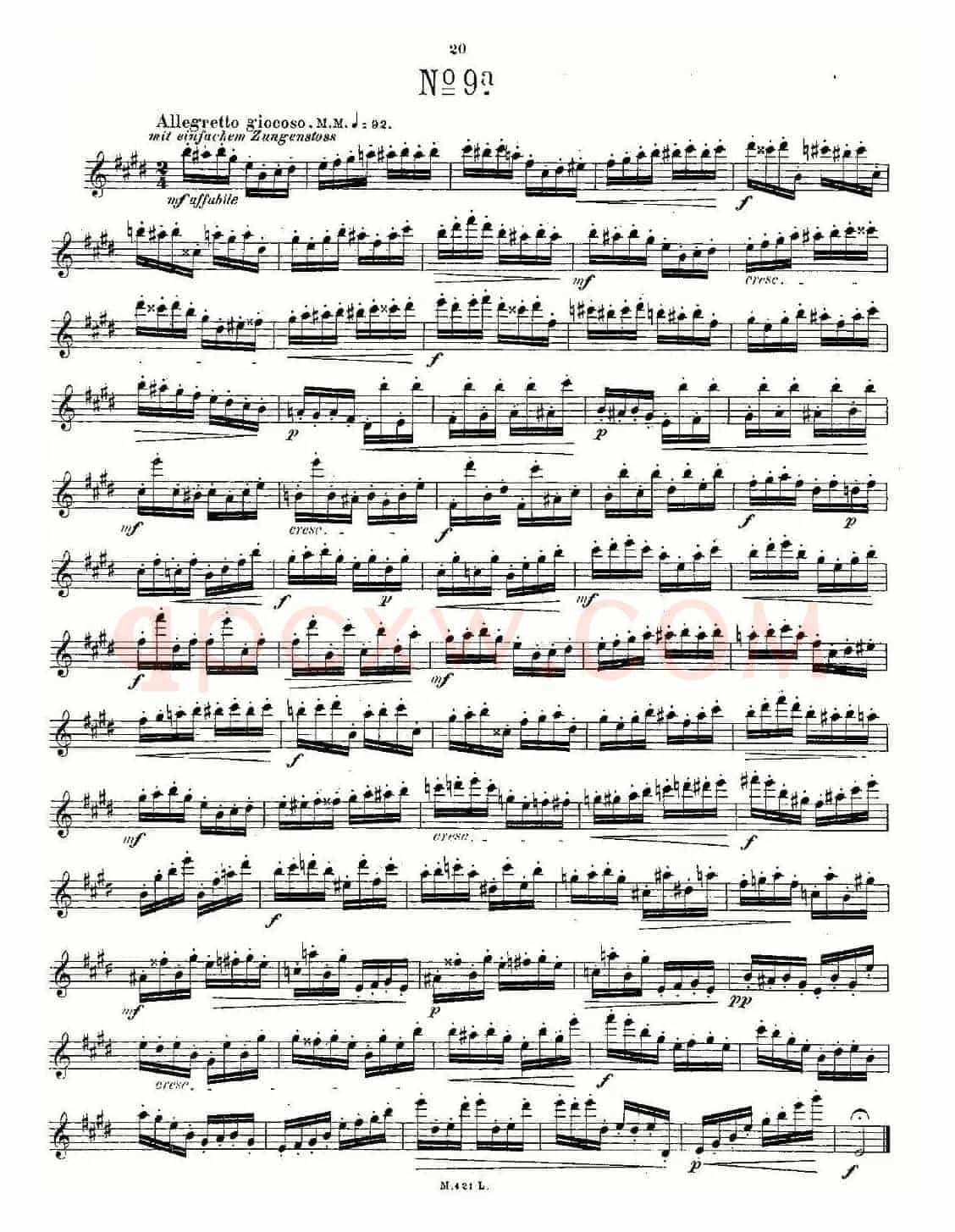 24首长笛练习曲 Op.15 之6—10