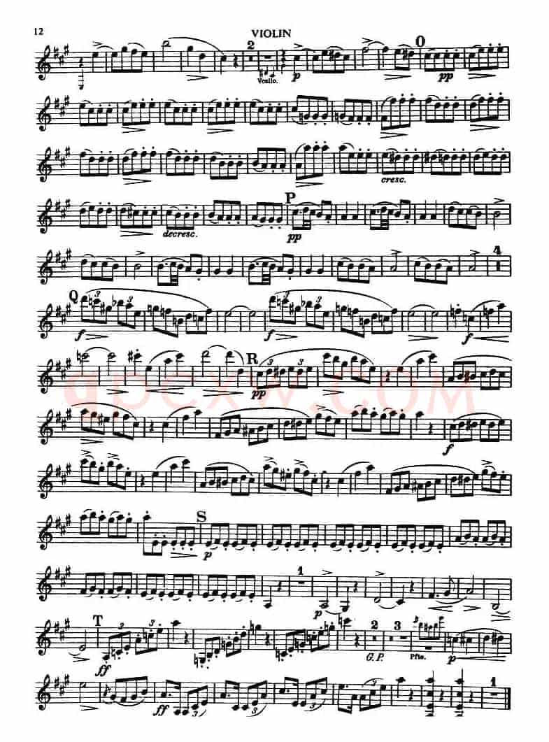 TROUT QUINTET（鳟鱼五重奏）（小提琴分谱）