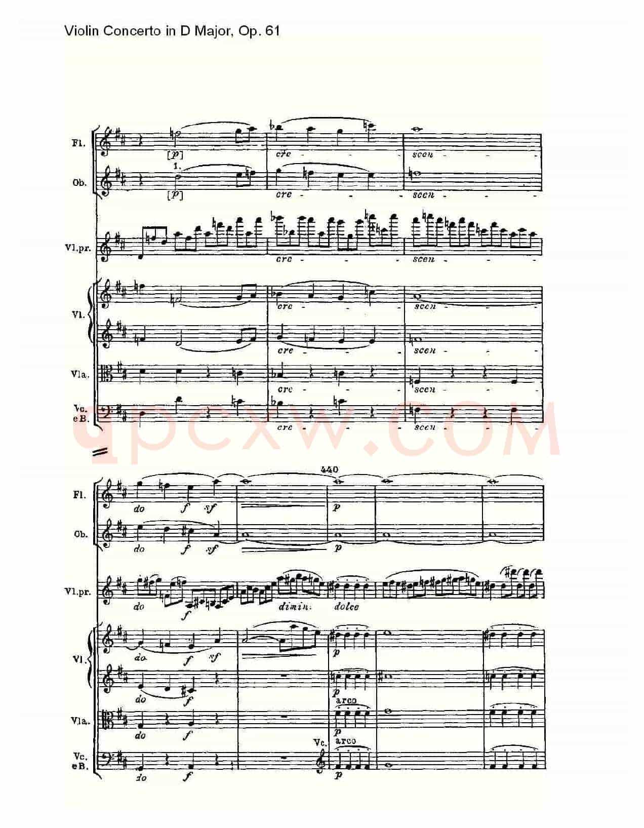 D大调小提琴协奏曲 Op.61第一乐章（二）