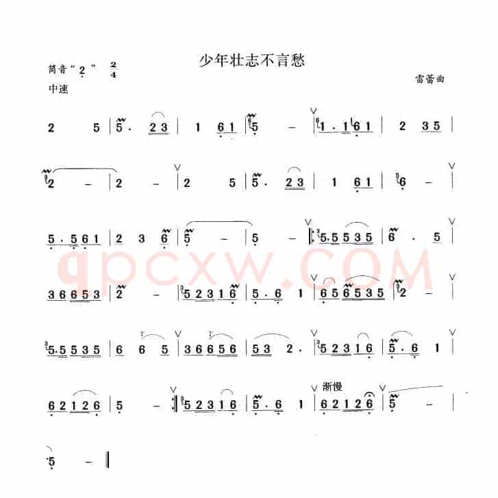 少年壮志不言愁