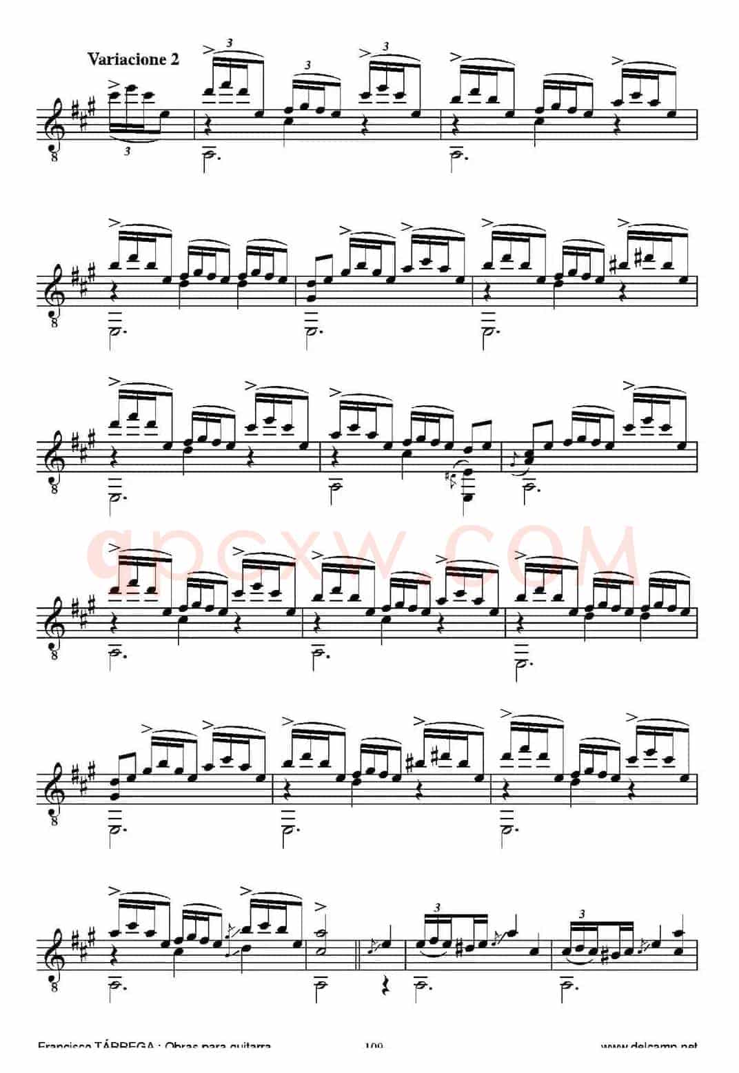 EL CARNAVAL DE VENECIA(Grande variaciones sobre un tema de Niccolo Paganini)(古典吉他)