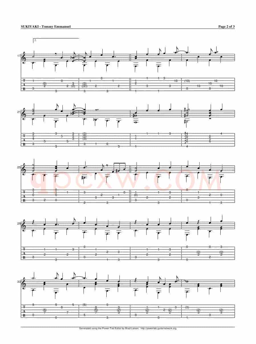 tommy emmanuel：sukiyaki 2（指弹吉它）