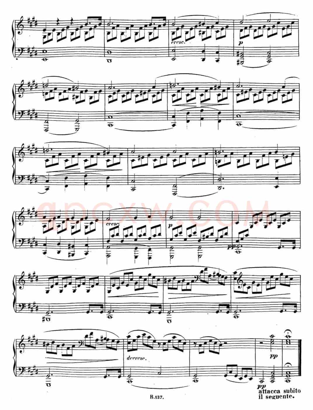 贝多芬钢琴奏鸣曲14 月光 升c小调 Op.27 No.2 C-sharp minor