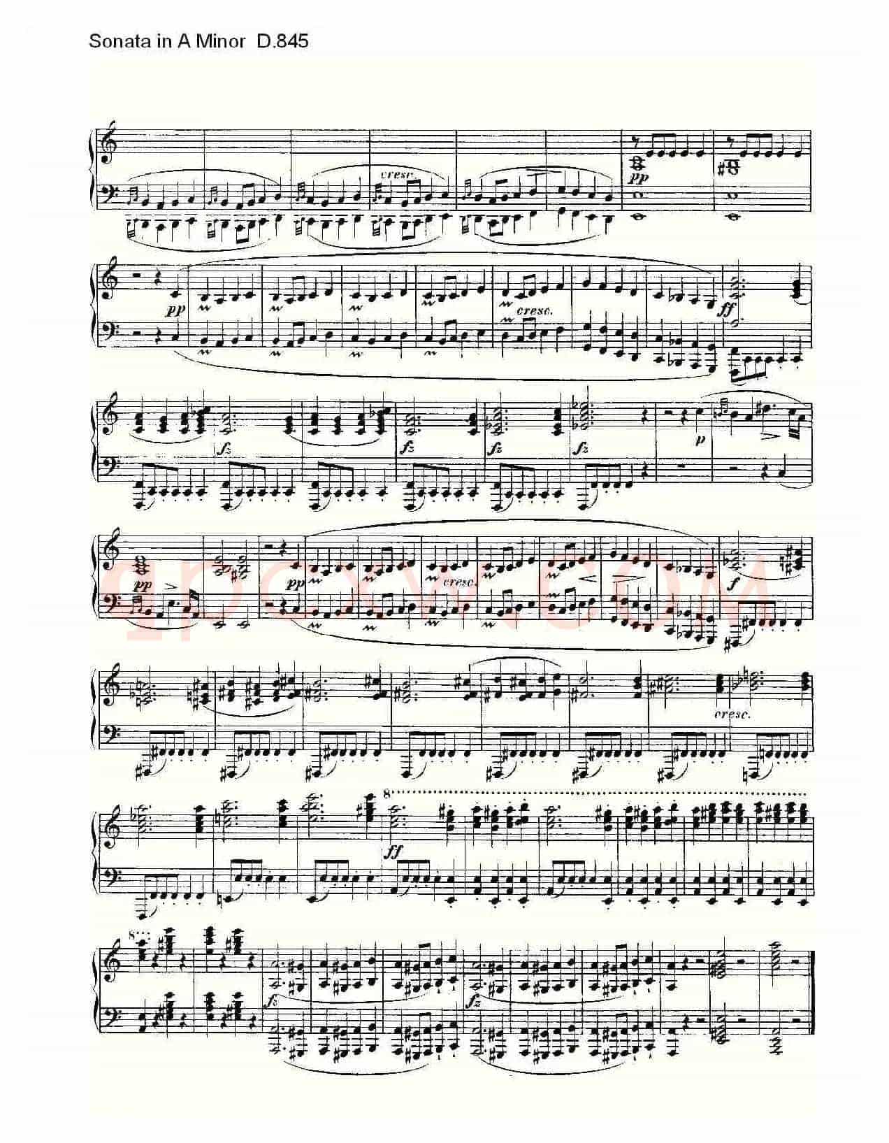 Sonata in A Minor D.845（A小调奏鸣曲 D.845）